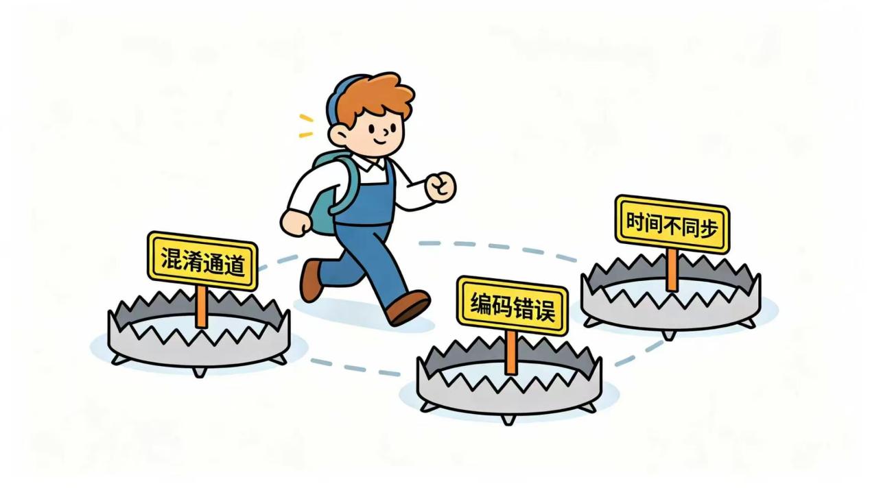 JTT1078 新手常见误区:通道混用、编码不熟与时间戳不同步