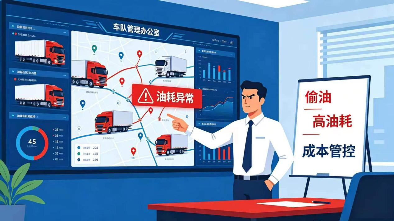 车载油量监控与油耗管控应用场景示意